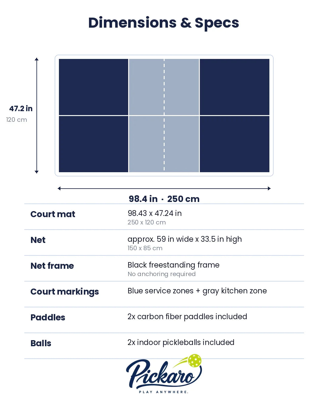 Indoor Pickleball Court Kit